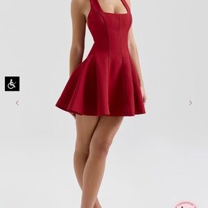 House of CB red halter mini dress